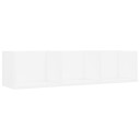 vidaXL Veggmontert CD-hylle hvit 75x18x18 cm sponplate