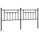  Sengegavl i metall svart 193 cm 8720845883546