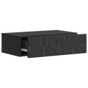 vidaXL Vegghengt Sidebord Svart 87,5 x 34,5 x 17 cm Konstruert tre