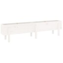 Høybed for hage hvit 160x30x38 cm heltre furu