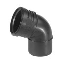 Wavin SiTech+ 67,5° Avløpsbend Ø90 mm Plast Svart for Kloakk