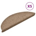vidaXL Selvklebende trappematter 5 stk kremhvit 56x17x3 cm nålestempel