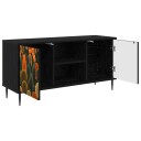 vidaXL TV skap ZAANDAM 102 x 33 x 51 cm Svart eik Konstruert tre