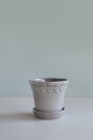Bergs Potter Copenhagen Krukke Med Tallerken 25 cm Pearl Grey