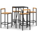  Hagebarsett 5 deler svart polyrotting og heltre akasie 3187691