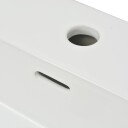 vidaXL Servant med kranhull keramisk hvit 76x42,5x14,5 cm