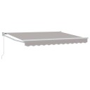  Uttrekkbar markise Lysegrå 3 x 2 m 100% polyester og aluminium