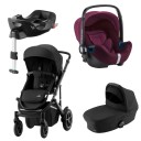 Britax Römer Premiumpakke Smile III Space Black Ink. Bagdel + Bilstol Babysafe2 Burgundy Red Ink. Base