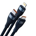 Baseus Flash Series 2 3-i-1 USB-kabel 100W 1.2m Blå