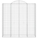 Gabionkurver buede 10 stk 200x50x200/220 cm galvanisert jern