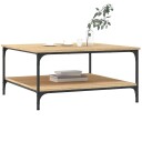 vidaXL Salongbord sonoma eik 80x80x40 cm konstruert tre