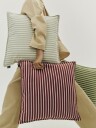 Terrazza Cushion 50x50 cm Olive bold stripe