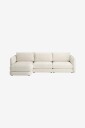 Nord Komfort   Sofa Darwin 2 seter med sjeselong   Hvit