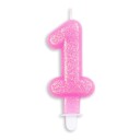 Kakelys Tall Glitter Rosa   Tallet 1
