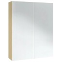 vidaXL Speilskap til bad 60x15x75 cm MDF hvit og eik