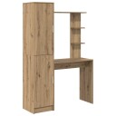  Skrivebord med lagring 2 pcs artisan eik 78,5 x 37 x 154,5 cm