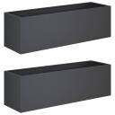 vidaXL Hageblomsterpotte 2 stk. Antrasitt 80 x 30 x 30 cm