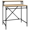 vidaXL Skrivebord sonoma eik 80x50x90 cm konstruert tre og jern