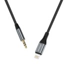 Dudao L11PRO 3.5mm Jack to Lightning cable 1m gray