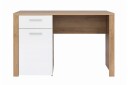 Skrivbord Sitar 120 cm med Oppbevaring Lås + Skap   Eik/Hvit