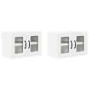  Kjøkkenskap 2 pcs Hvit 60 x 31 x 40 cm Konstruert tre