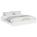  Ottoman sengeramme Hvit 203 x 180 x 25 cm Konstruert tre