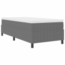  Box Spring Seng med Madrass Lys Grå 90x200 cm Kordfløyel