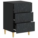  Nattbord Svart 43 x 39,5 x 66,5 cm Konstruert tre