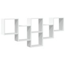  Vegghylle hvit 159x18x66 cm konstruert tre