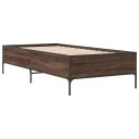  Sengeramme brun eik 100x200 cm konstruert tre og metall 8721012984912