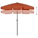 vidaXL Strandparasoll terrakotta 180x120 cm