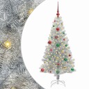  Juletre med 150 LED med stativ sølv 150 cm PET