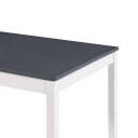 vidaXL Spisebord hvit og grå 180x90x73 cm furu