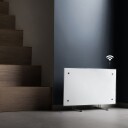 Adax Clea H panelovn med termostat og WiFi 1000W/230V, Hvit glass - 13 m²