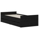 vidaXL Sengestamme Svart eik 90 x 200 cm Konstruert tre