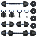  4 i 1 Manualsett 40kg Svart og Blå Sement og jernsand