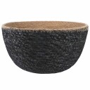 vidaXL Blomsterkrukke med håndtak 2 pcs Svart Ø 22 x 20 cm