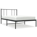 vidaXL Sengeramme i metall med hodegavl svart 90x200 cm