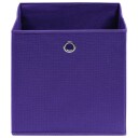 vidaXL Oppbevaringsbokser 10 stk lilla 32x32x32 cm stoff