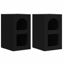  Nattbord 2 pcs Svart 29,5 x 35 x 50 cm Konstruert tre