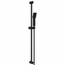 vidaXL Dusjsystemsett Svart 100 cm Rustfritt Stål