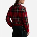 Plaid Wool-Blend Sweater Red Combo