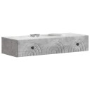 vidaXL Vegghengt Sidebord Betonggrå 87,5 x 34,5 x 17 cm Konstruert tre