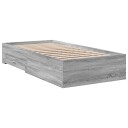  Sengeramme med skuffer grå sonoma 100x200 cm konstruert tre 8721102620775