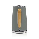 Nedis KAWK510EGY Vannkoker 2200 W - Graffitgrå, 1,7 L, Rustfritt Stål