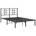  Sengeramme i metall med hodegavl svart 120x190 cm 8721012303577