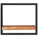 Vegghyller 2 stk 40x24x35 cm heltre akasie og stål 8720286672174