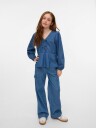 Vero Moda Girl Berlin bukse Wide Mid Waist glitter  svart (134 / 9 år)