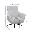 Lenestol HOME4YOU Helga 160x47,5xh64 cm furu   lysegrå