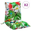 vidaXL Utendørs pute 2 stk. Stoff Flerfarget 100 x 50 x 7 cm